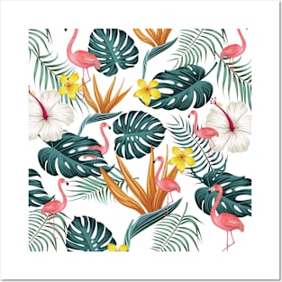 Flamingo Pattern Design Posters and Art